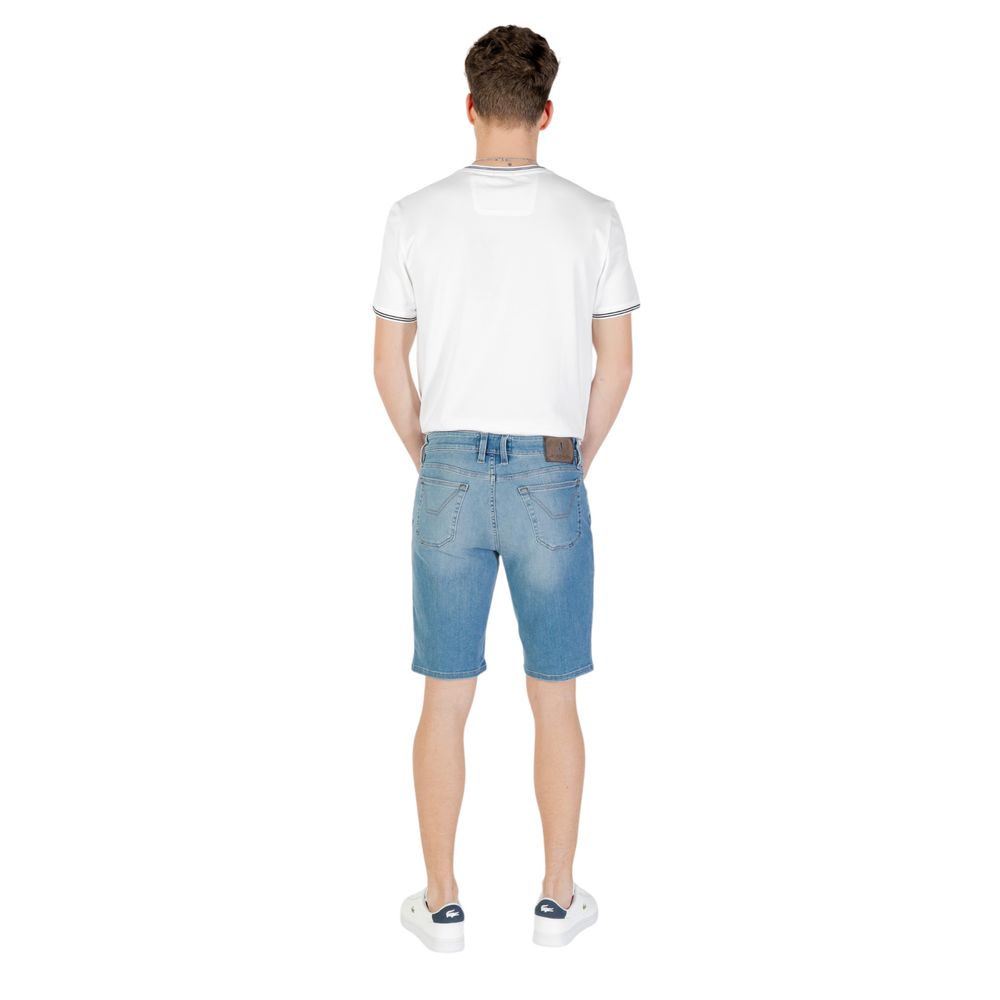 Jeckerson Men's Relaxed Fit Slim Stretch Cotton Bermuda Shorts - Light Blue
