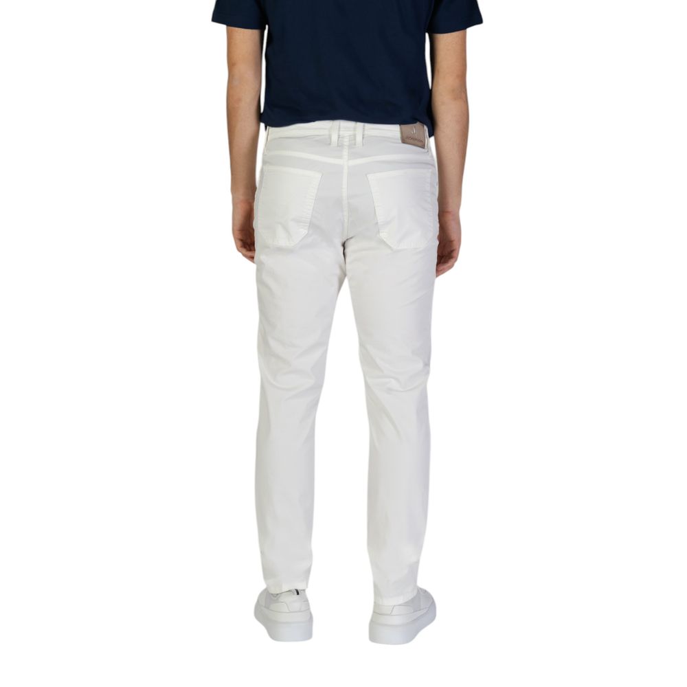 Jeckerson Crisp Men's Skinny Slim Stretch Cotton Trousers - White