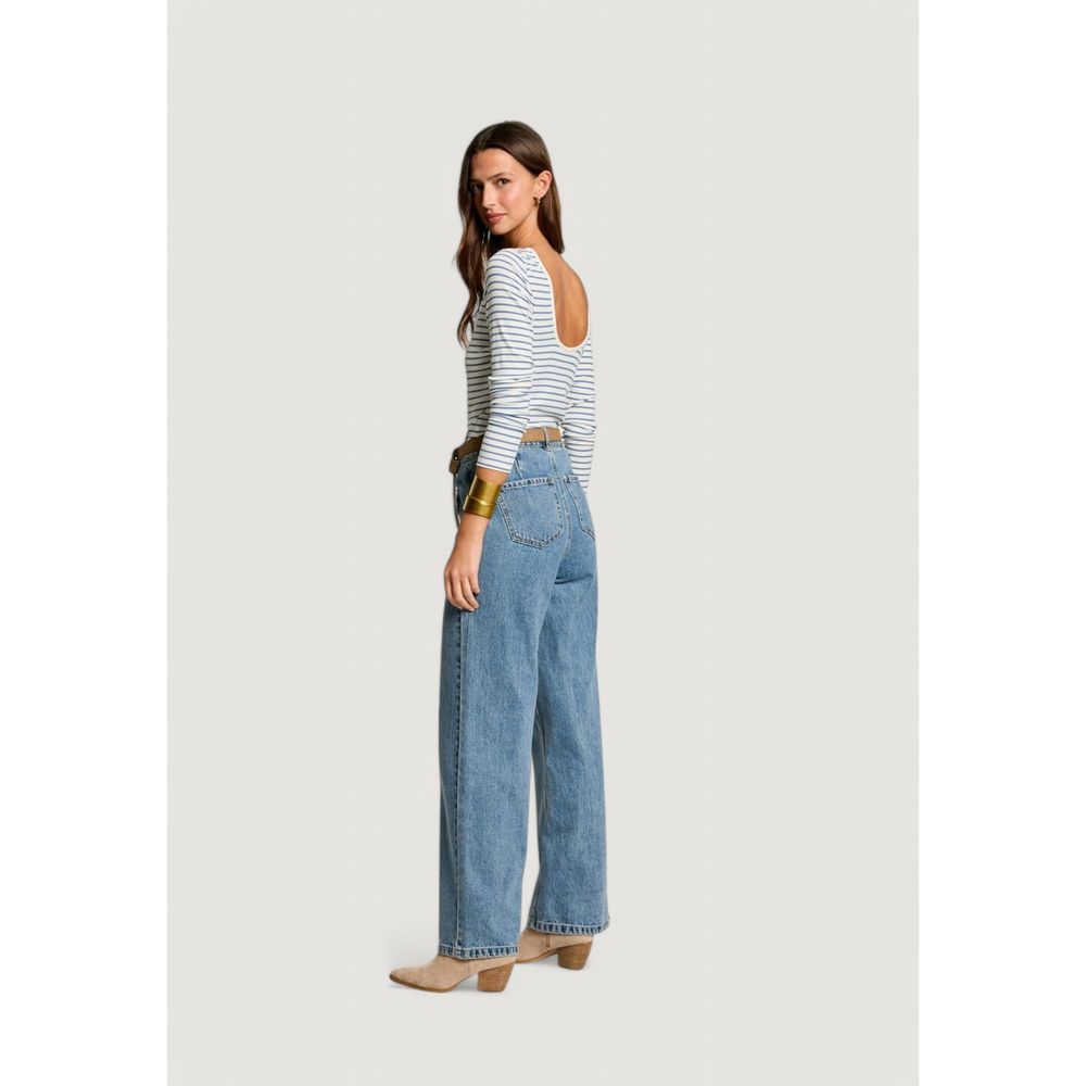T-Shirt by Morgan De Toi for women in stretch viscose white features an edgy silhouette, meticulously detailed with a sophisticated and for a truly edgy finish.