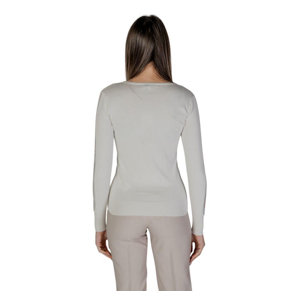 Street One Women's Long-Sleeve Strech Viscose T-Shirt - Cream