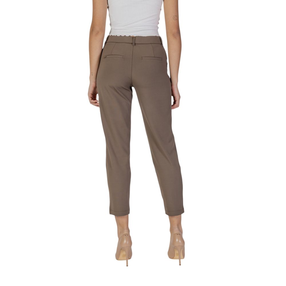 Street One Women's Regular-Fit Stretch Polyester Trousers - Brown