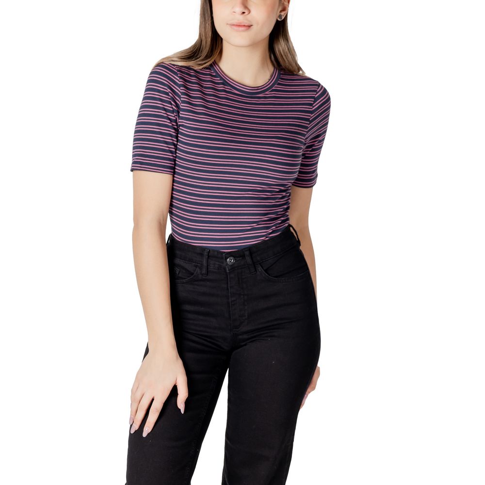 ICHI Women's Stretch Cotton T-Shirt - Bicolour