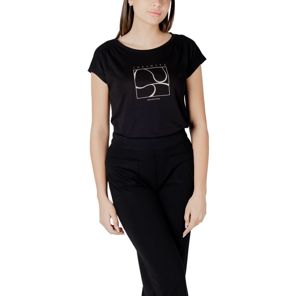 Street One Women's Modal & Cotton T-Shirt - Black