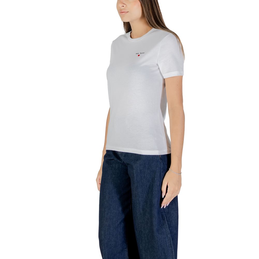 Only Women's Cotton T-Shirt - Natural White