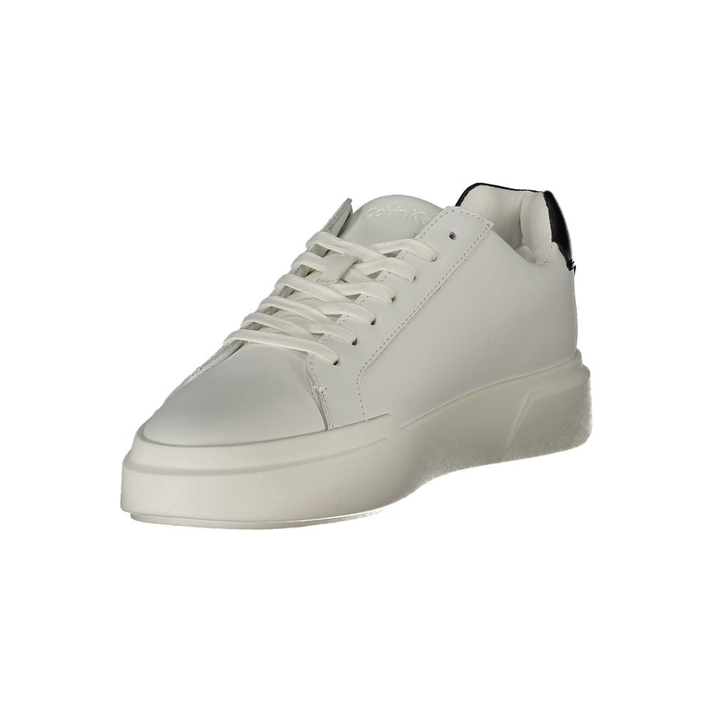 Athletic Sneakers by Calvin Klein for men in polyester polyethylene leather black & white showcases an impeccable silhouette, defined by an impeccable athletic style design that perfectly captures the essence of the Crisp Men's Athletic Polyester Polyethylene Leather Sneakers.