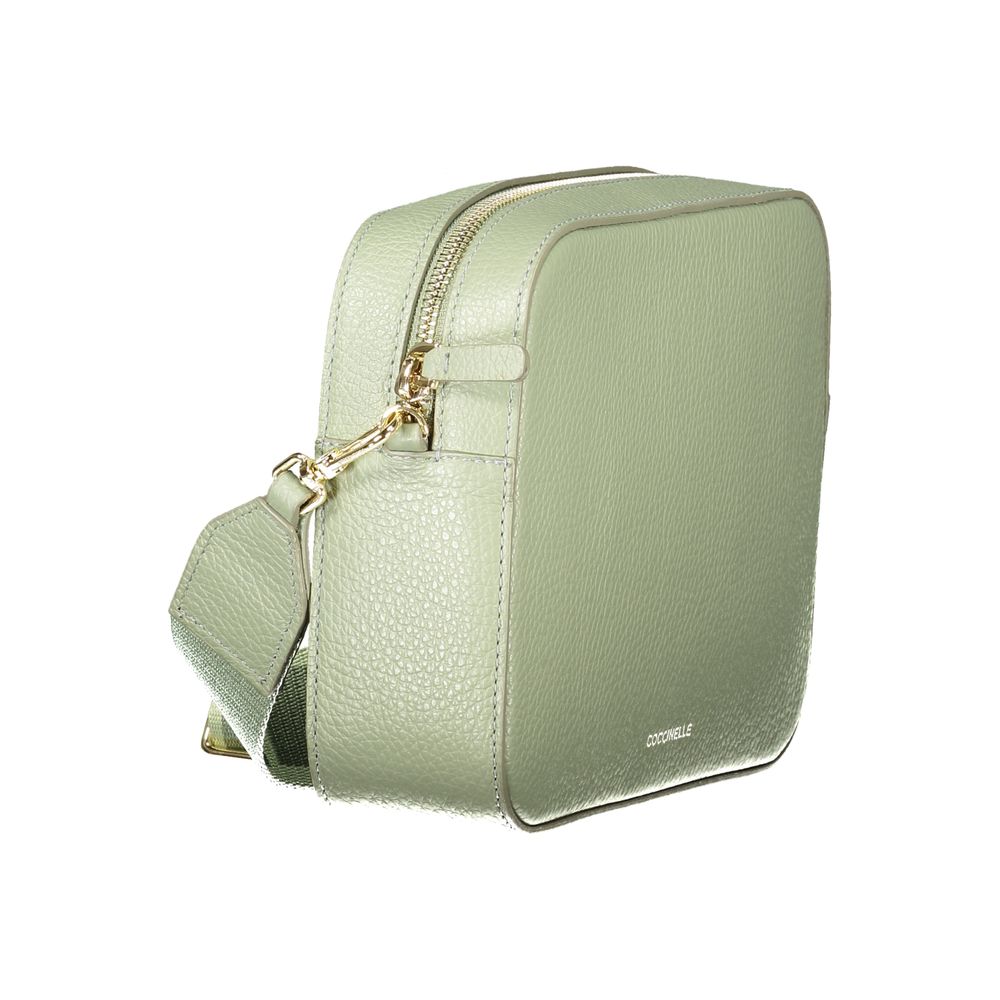 Mini Handbag by Coccinelle for women in leather green features a signature silhouette, showcasing a secure zipper and signature with versatile shoulder-strap & adjustable-strap for a sophisticated look.