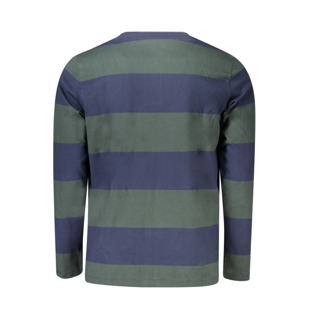 Timberland Men's Regular Fit Long-Sleeve Cotton Polo Shirt - Green Striped