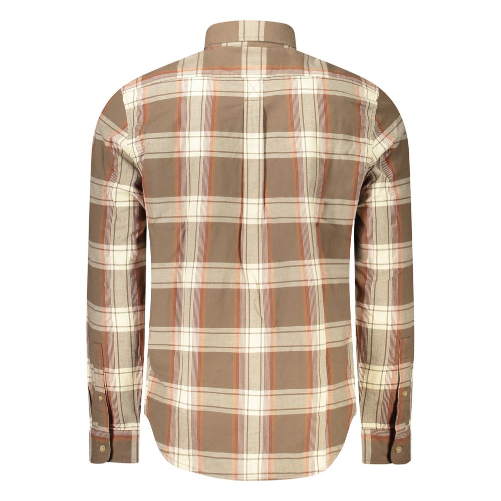 Shirt by Timberland for men in cotton brown, patterned, tartan & signature presents a discerning silhouette, showcasing a sophisticated and for a truly discerning finish.