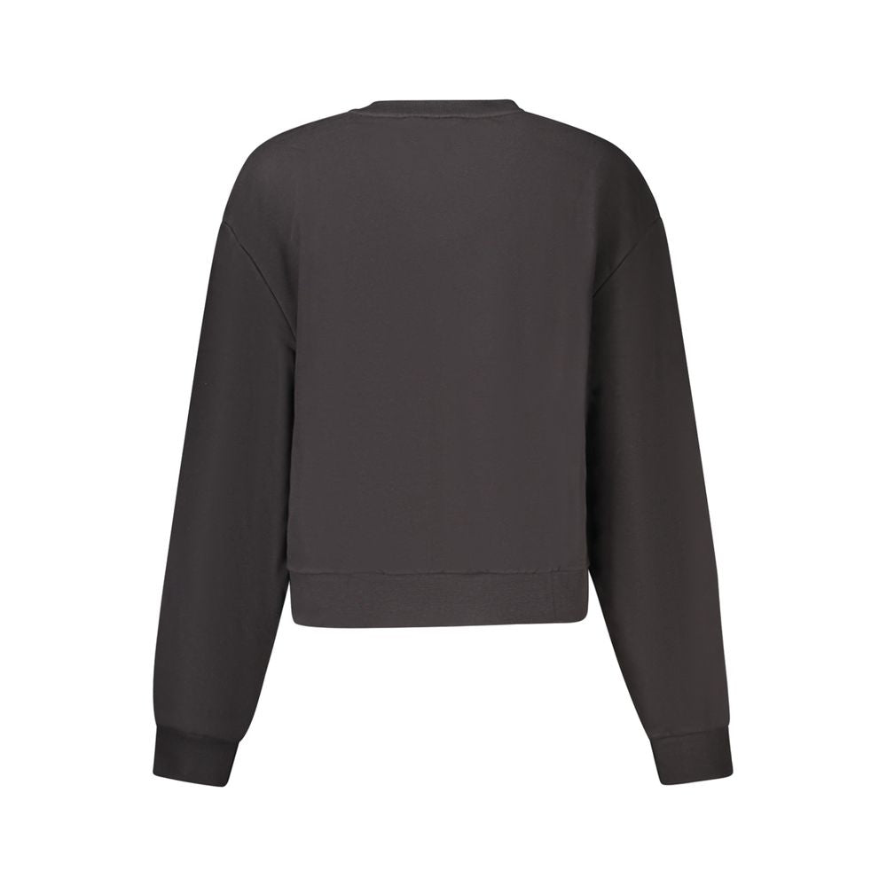 Sweatshirt by Vans for women in cotton black showcases a slouchy chic silhouette, artfully detailed with a slouchy chic and for a slouchy chic finish.