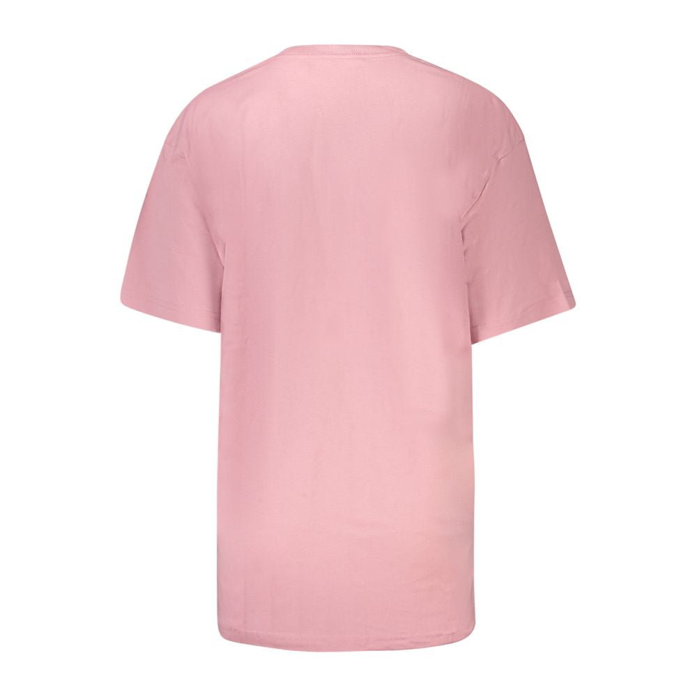 T-Shirt by Vans for women in cotton pink, signature & print showcases a unassuming silhouette, artfully detailed with a refined and unassuming for a sophisticated, contemporary look.
