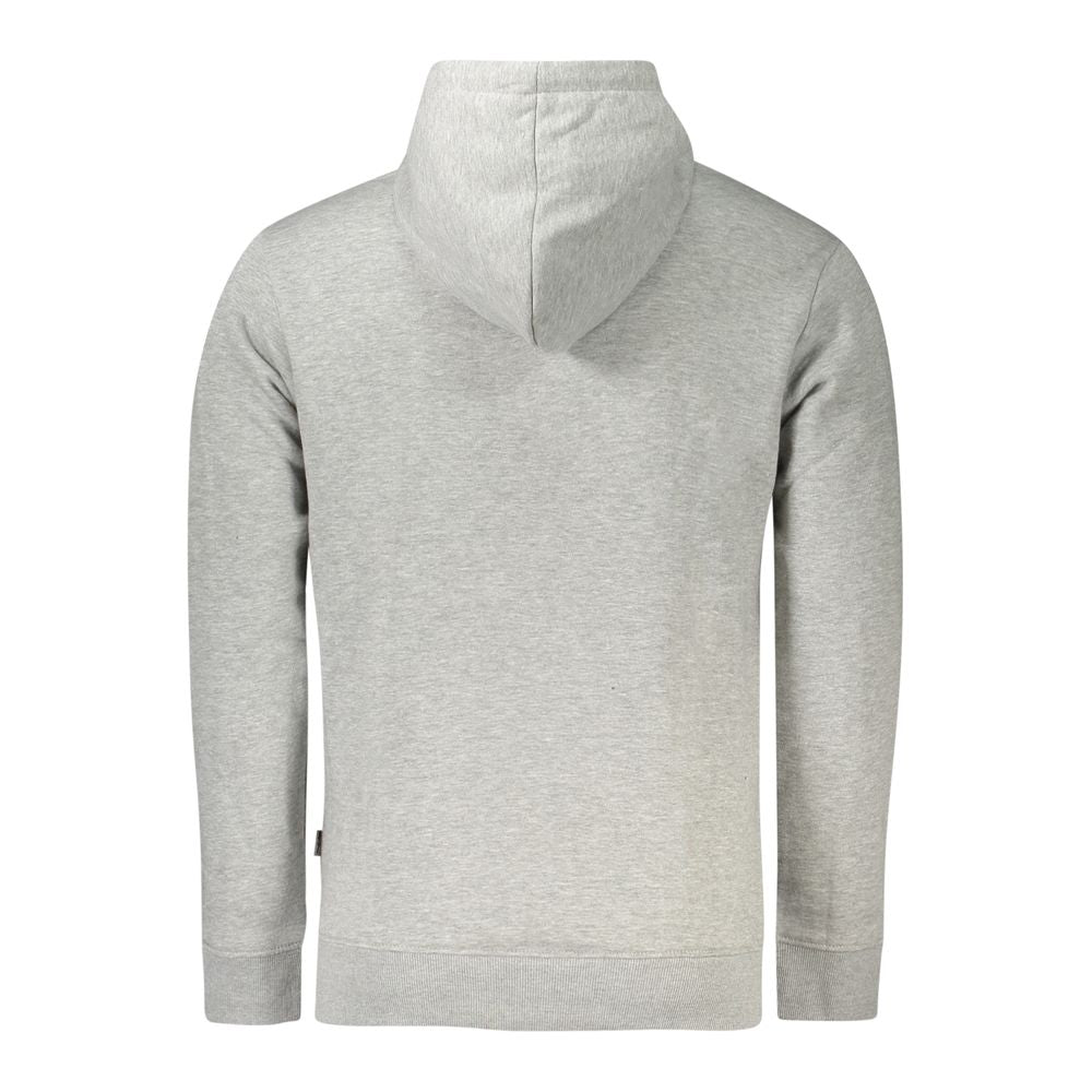 Hooded Sweatshirt Hoodie by Pepe Jeans for men in cotton polyester gray features an dramatic silhouette, showcasing a sophisticated and dramatic for a refined, modern aesthetic.
