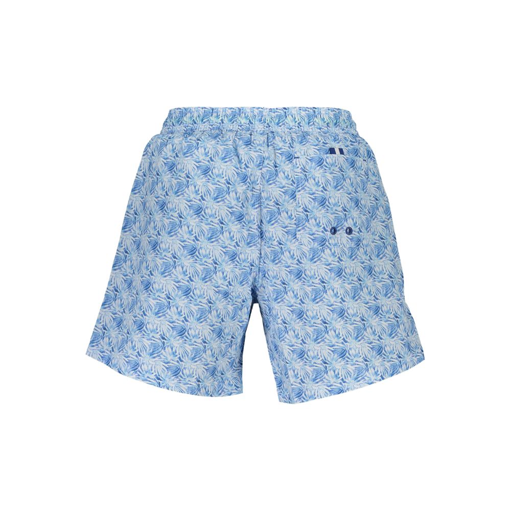 Swim Shorts by North Sails for men in organic cotton & polyester blue & patterned showcases a sculptural silhouette, expertly capturing the sophisticated essence of the sculptural Men's Organic Cotton & Polyester Swim Shorts design for a premium poolside look.
