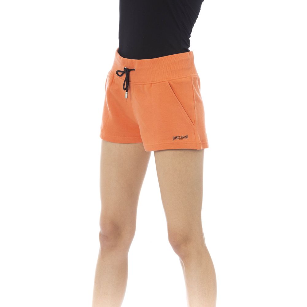 Short Trousers by Just Cavalli for women in cotton orange features an sartorial design, highlighting a sophisticated with a short cut and a refined for a truly sartorial look.