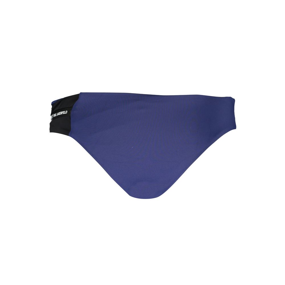 Swim Briefs by Karl Lagerfeld for women in elastane blue features a sleek silhouette from the Women's Elastane Swim Briefs collection, showcasing a sleek cut designed for a sleek fit.