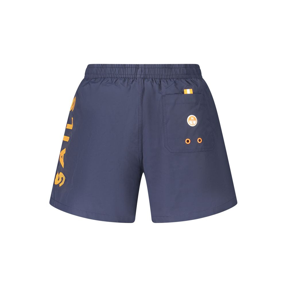Swim Shorts by North Sails for men in cotton blue & print features an dramatic silhouette that defines the luxurious aesthetic and refined cut of the Men's Cotton Swim Shorts.
