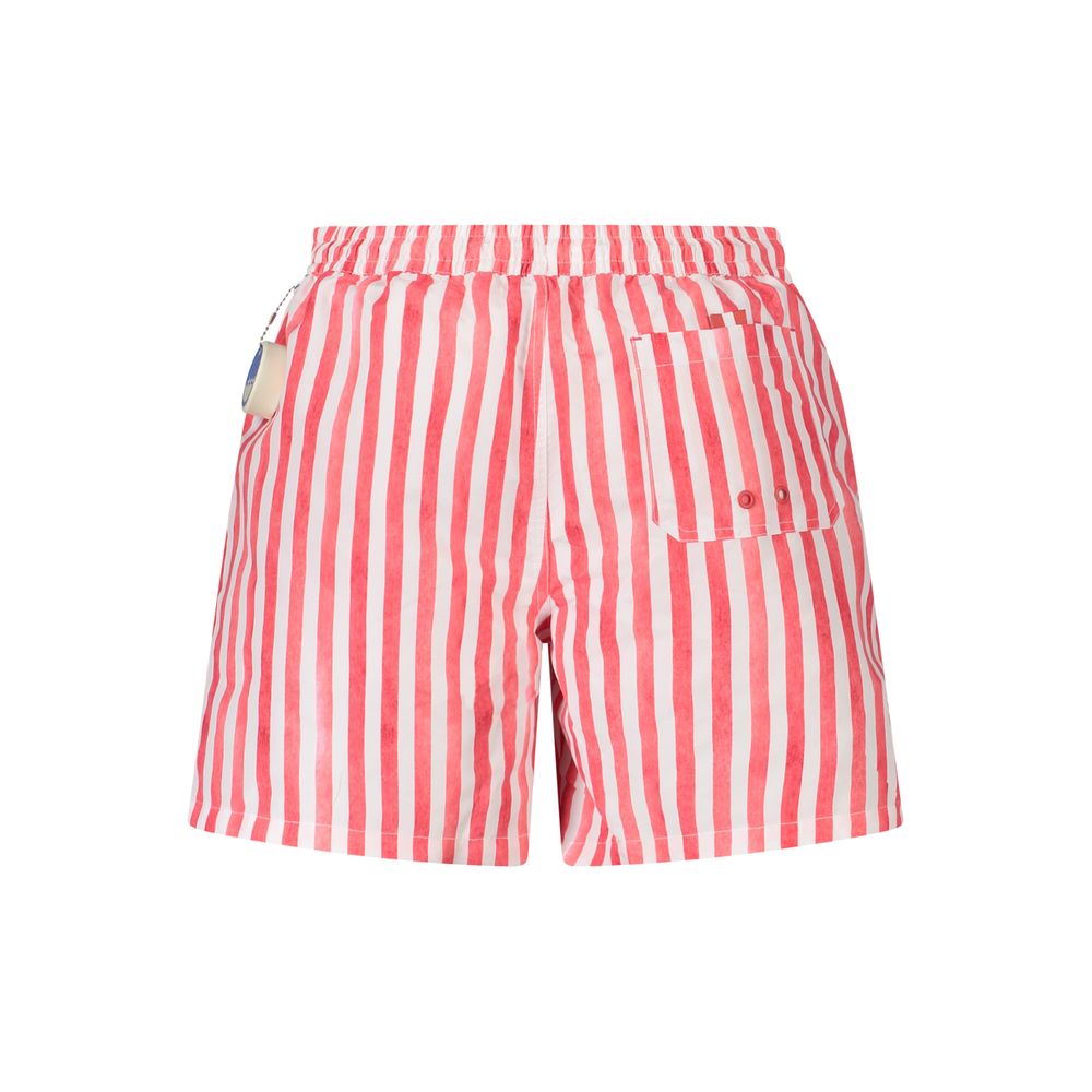 North Sails Men's Polyester Swim Shorts - Red Striped