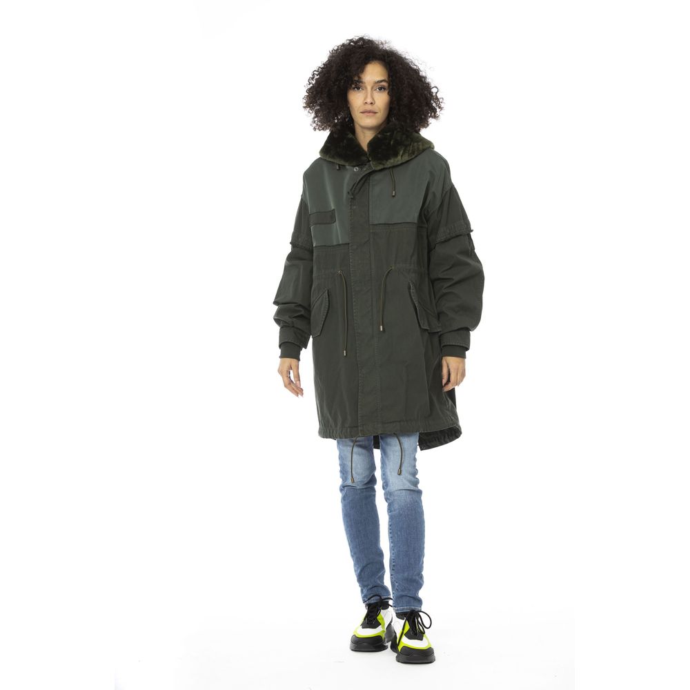 Mr&Mrs Italy Green Cotton Jackets & Coat