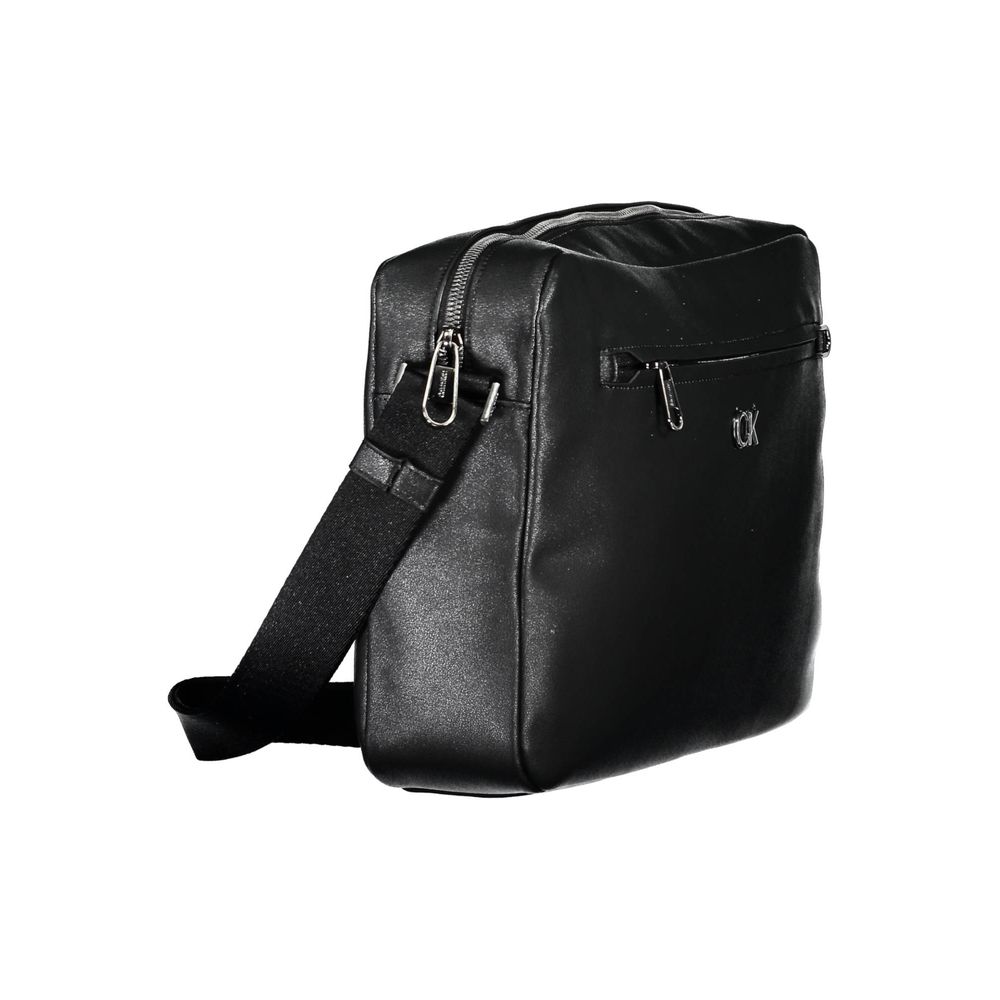 Calvin Klein Polyester Briefcase Handbag - Black Signature