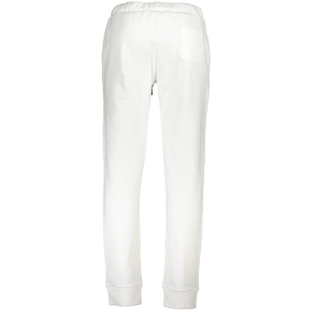 Joggers by La Martina for men in cotton white & print features an refined tailoring silhouette, showcasing a premium with a and long cut for a refined tailoring look.