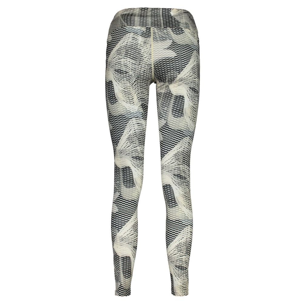Fila Women's Leggings Polyester Activewear - Black Patterned Print