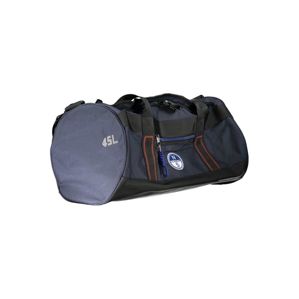 This Travel Handbag by North Sails for unisex in polyester and blue presents a sculptural silhouette featuring a secure zipper, ample external-pockets & internal-pockets, and versatile shoulder-strap, handle & adjustable-strap for a sculptural finish.