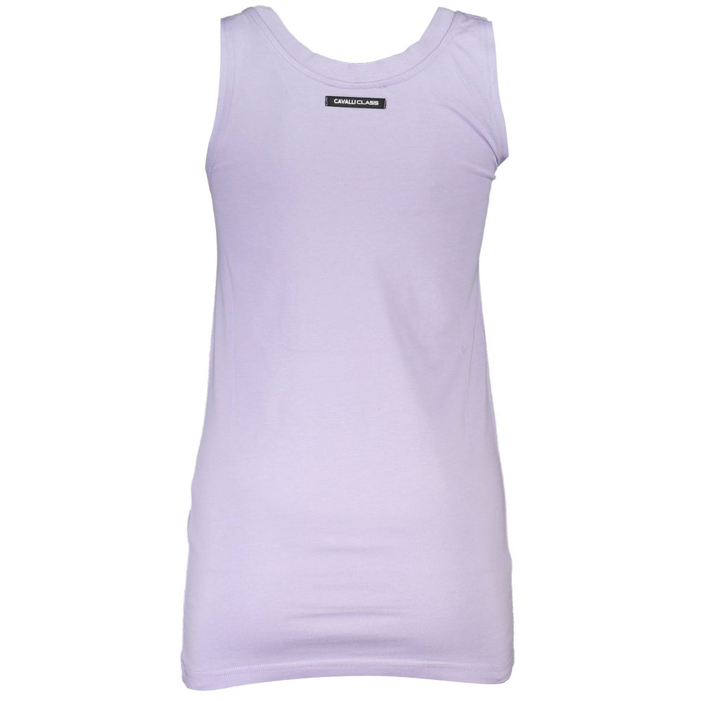 Tank Top by Cavalli Class for women in cotton purple & print showcases a sublime silhouette, with and details for a sublime finish.