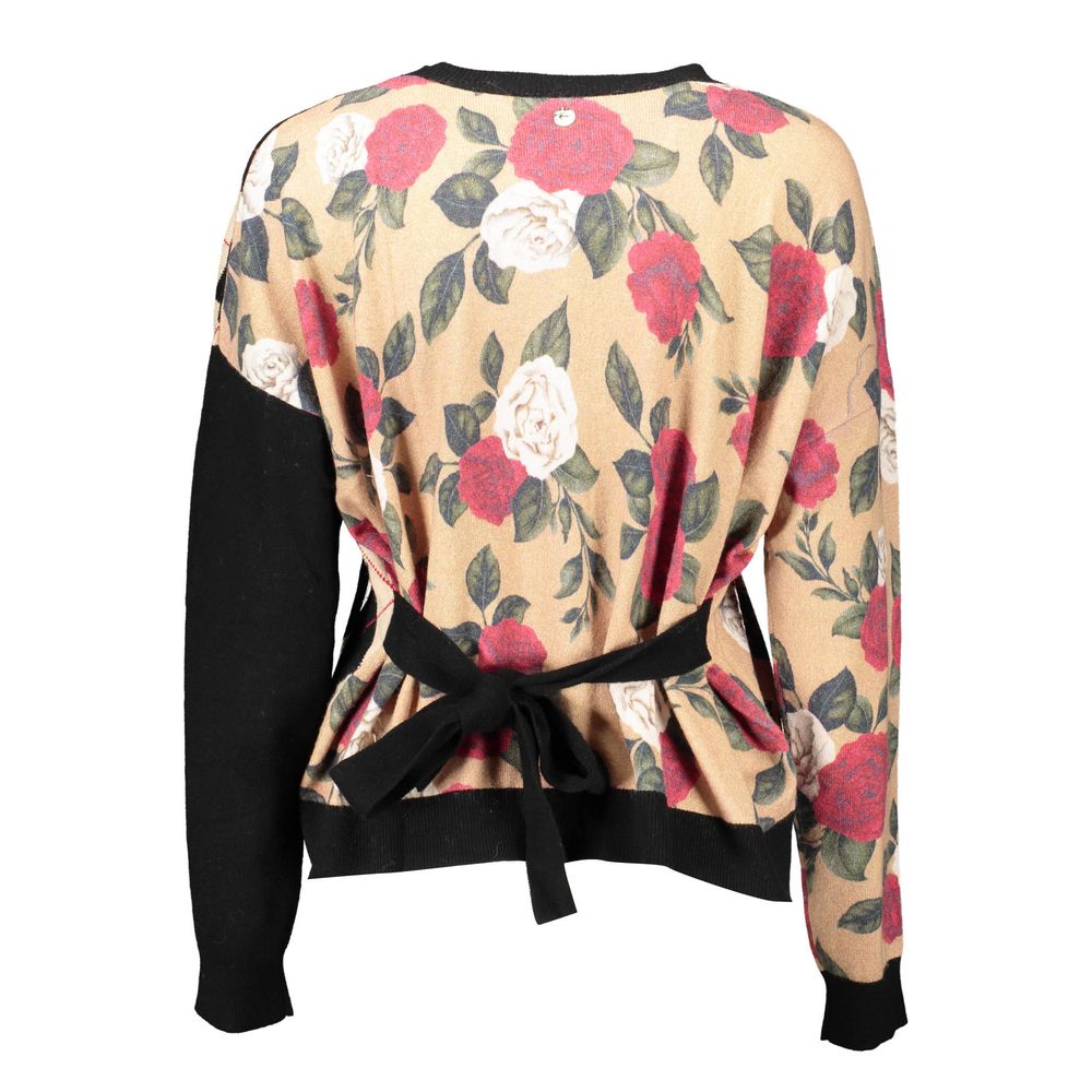 Cardigan by Blugirl for women in cotton beige features a dramatic silhouette, showcasing a sophisticated and dramatic detail for a timeless, premium look.