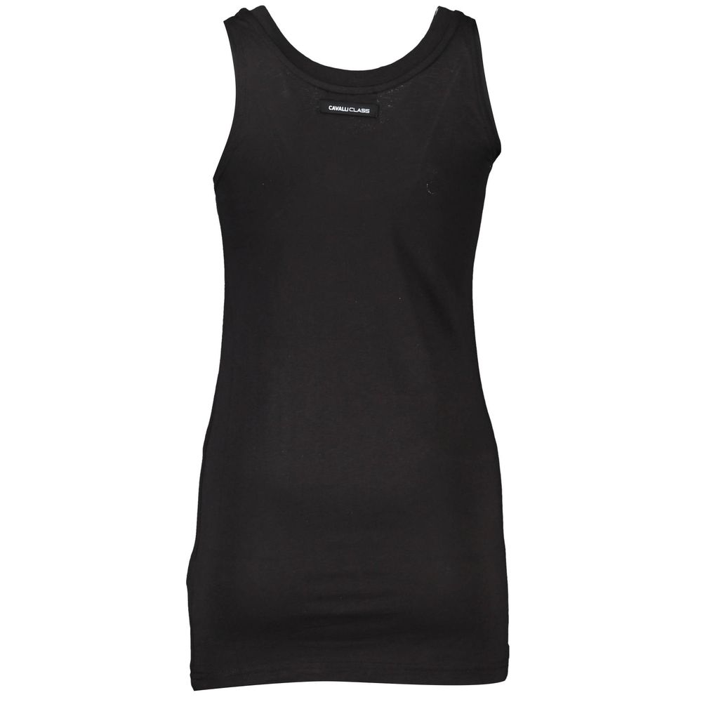 Tank Top by Cavalli Class for women in cotton black & print features an bespeak silhouette, showcasing an bespeak and bespeak round neckline for a truly sophisticated look.