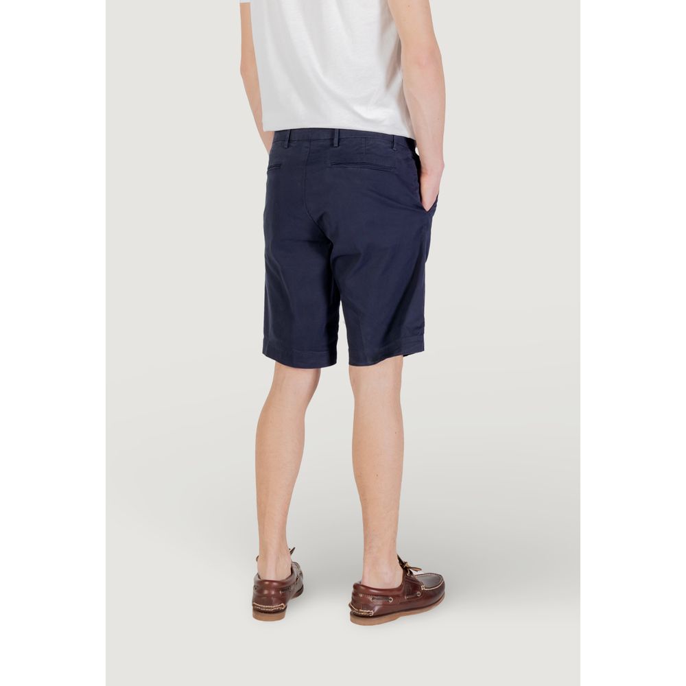 Borghese Men's Stretch Cotton Bermuda Shorts - Blue