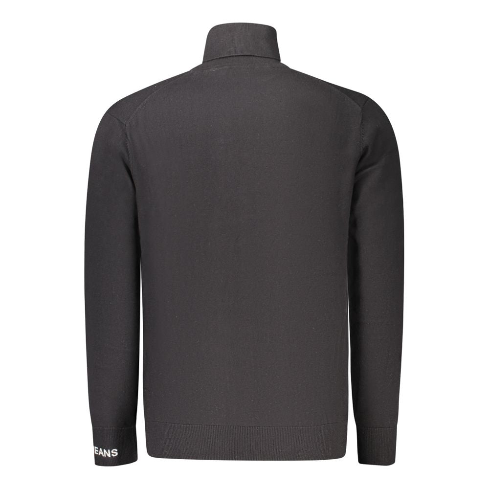 Sweater by Pepe Jeans for men in cashmere cotton blend black showcases a discreet silhouette, finished with a discreet and for a discreet look.