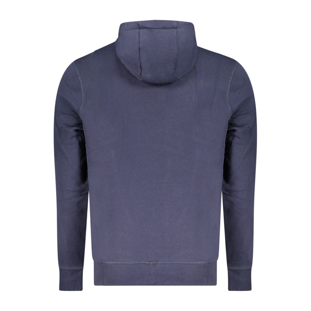 Hooded Sweatshirt Hoodie by North Sails for men in cotton blue showcases a city-ready silhouette, artfully detailed with a signature and for a city-ready finish.