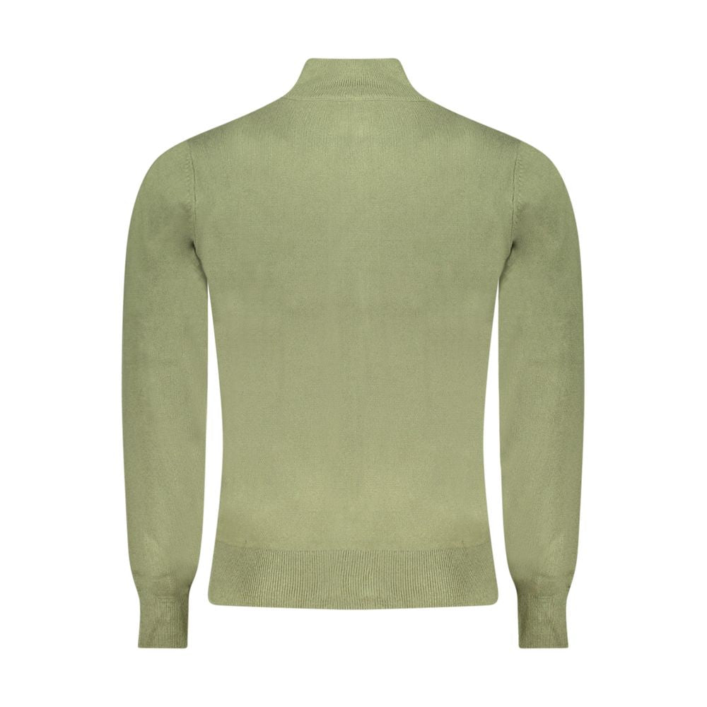 Cardigan by North Sails for men in nylon green features a dramatic silhouette, showcasing a sophisticated and dramatic detail for a timeless, premium look.