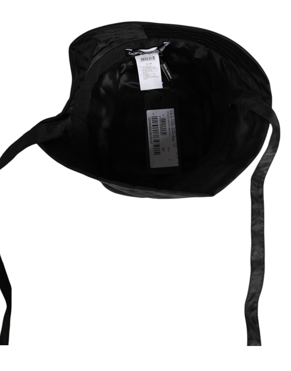 Dolce & Gabbana Cotton Polyamide & PVC Bucket Hat - Black