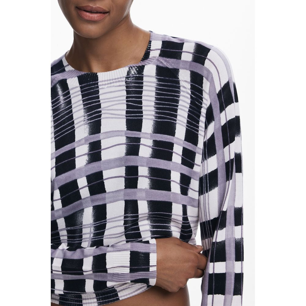 Sweatshirt by Desigual for women in polyamide viscose white presents a smart casual silhouette, featuring a smart casual and for a sophisticated look.