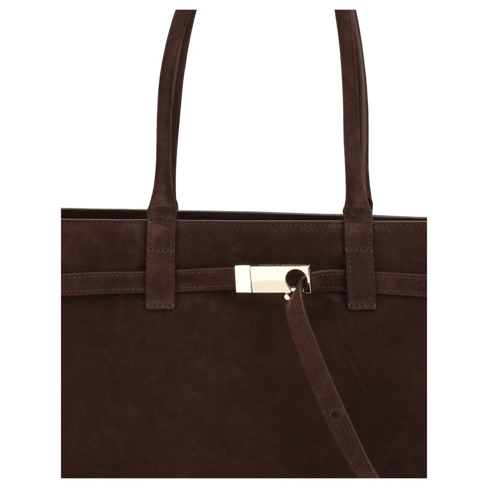 Shoulder Bag by Benedetta Bruzziches for women in bos taurus calfskin leather brown presents a statuesque silhouette, showcasing a secure zipper and statuesque with versatile shoulder-strap & handle for a sophisticated look.