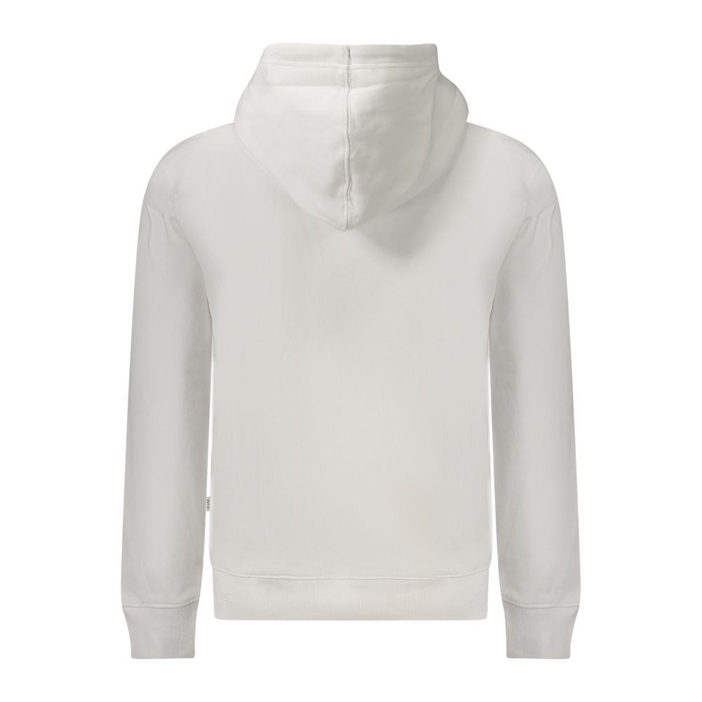 Hooded Sweatshirt Hoodie by Guess Jeans for men in organic cotton white features an avant-garde silhouette, showcasing a sophisticated and detail for a truly avant-garde finish.