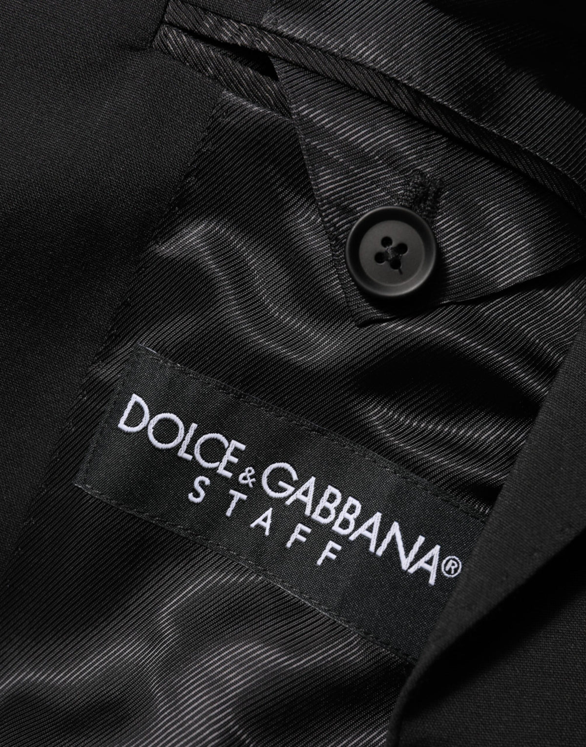 Dolce & Gabbana Men's Polyester Viscose Wool Blazer - Black