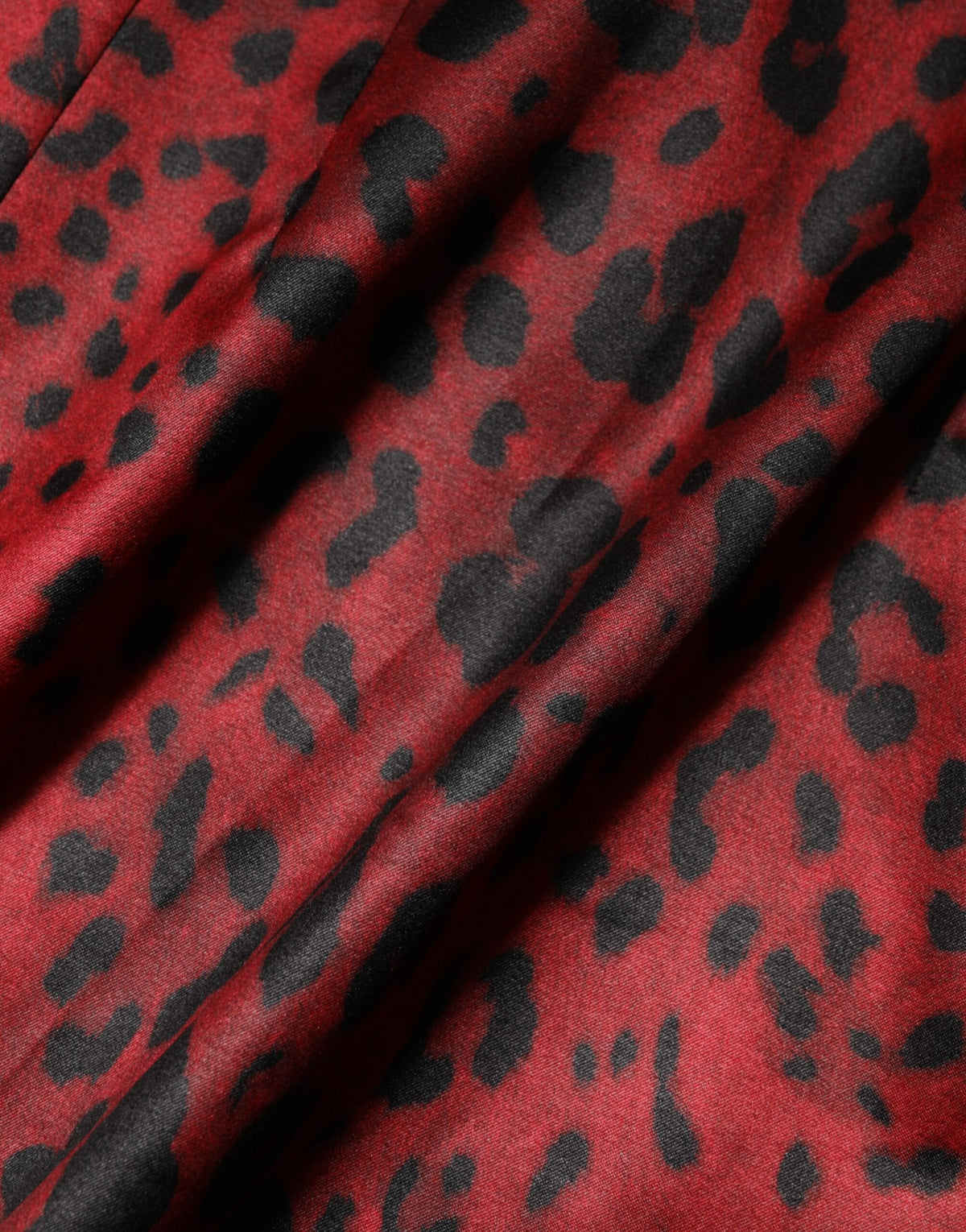Dolce & Gabbana Women's Sheath Long-Sleeve Polyester & Silk Dress - Red Signature Print