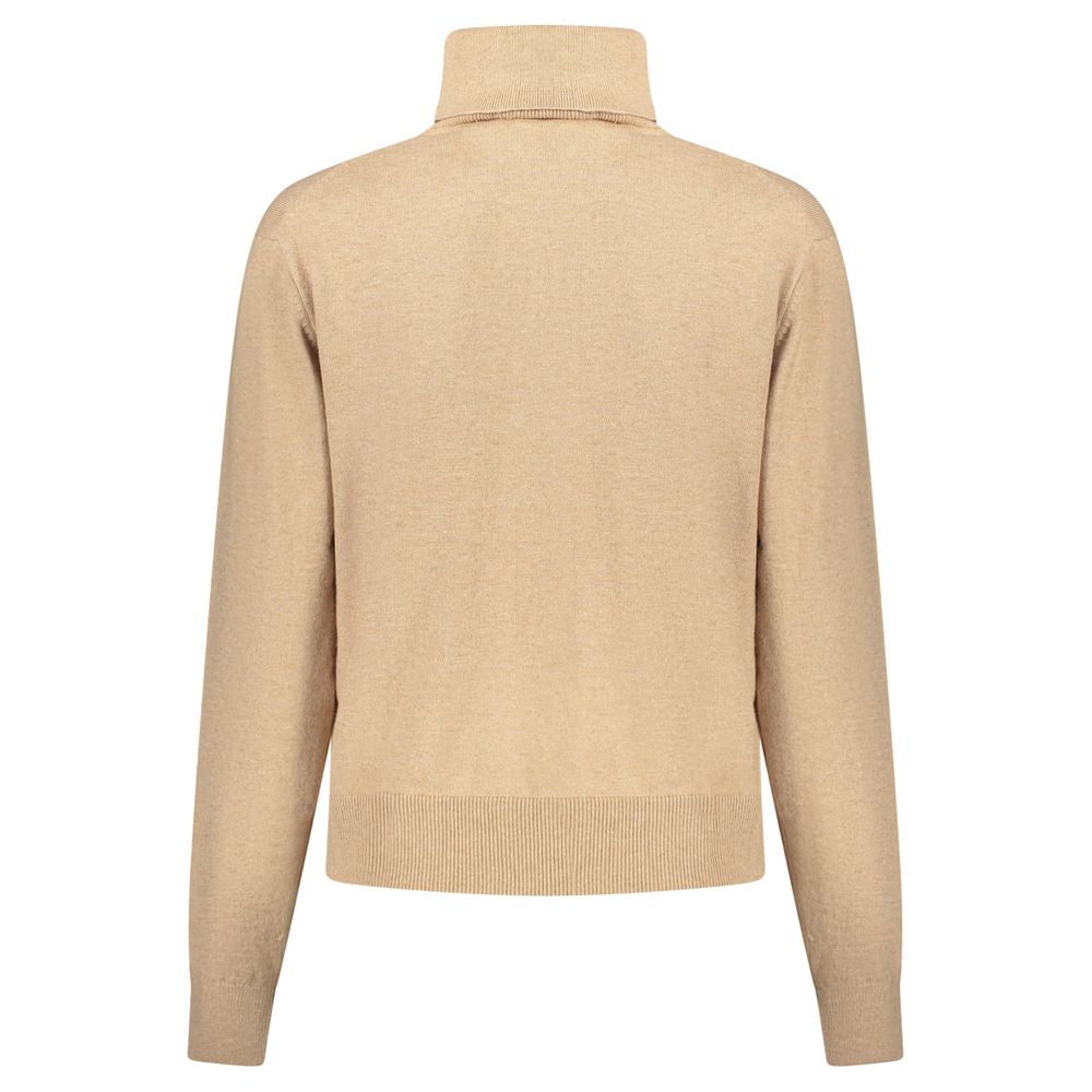 Pepe Jeans Women's Turtleneck Cashmere Cotton Blend Sweater - Beige