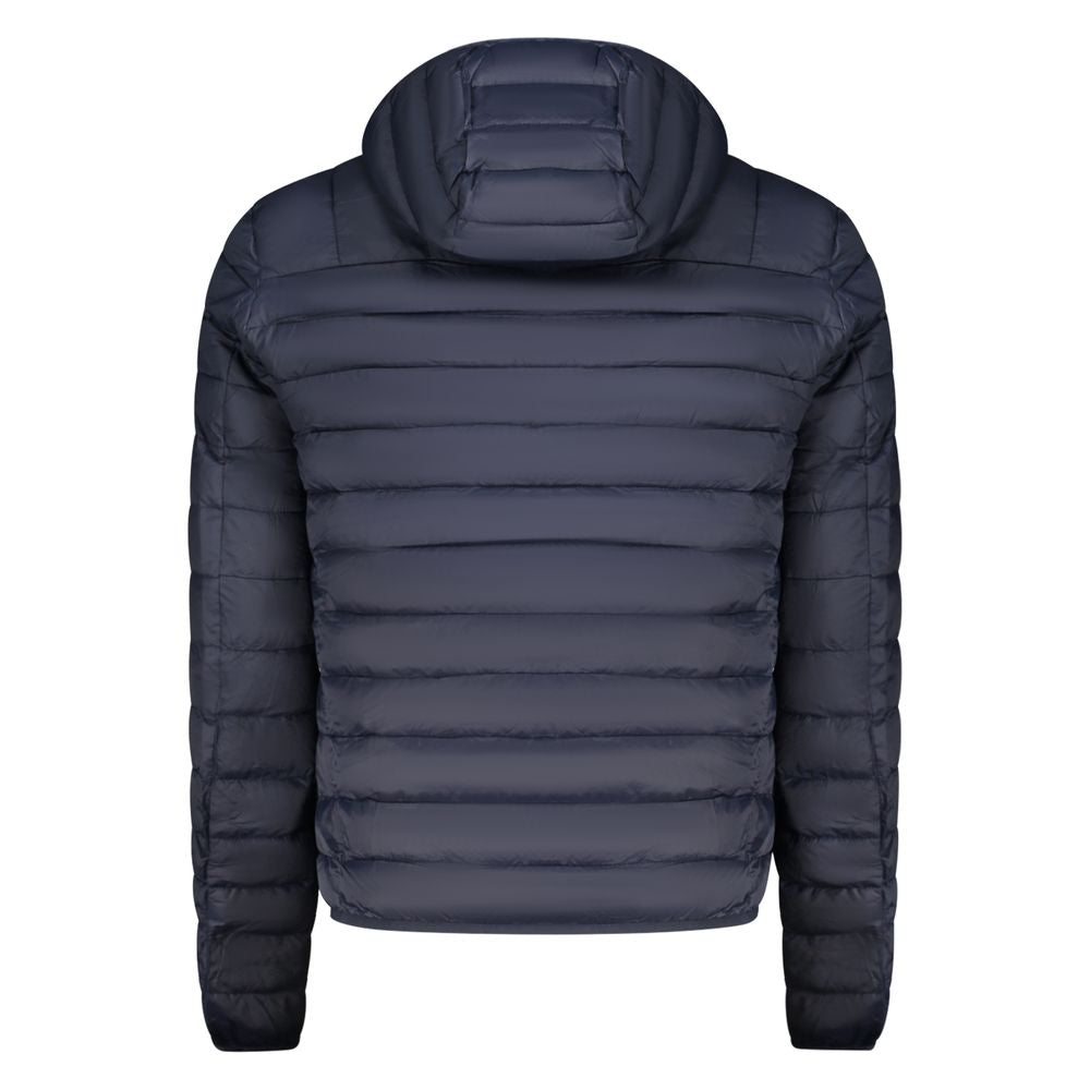 Hooded Vest by Cavalli Class for men in polyester blue features an contemporary silhouette, showcasing refined lightweight, pockets & hooded and a contemporary for a sophisticated layered look.