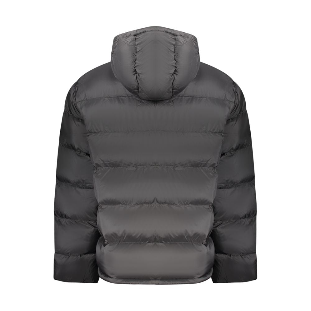 Calvin Klein Men's Polyamide Hooded Overcoat - Black Print