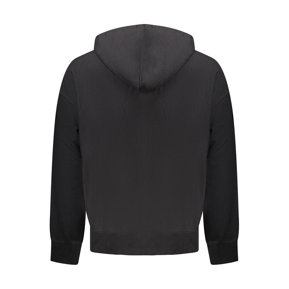 Hooded Sweatshirt Hoodie by Calvin Klein for men in cotton polyester black features an dramatic silhouette, showcasing a sophisticated and dramatic for a refined, modern aesthetic.
