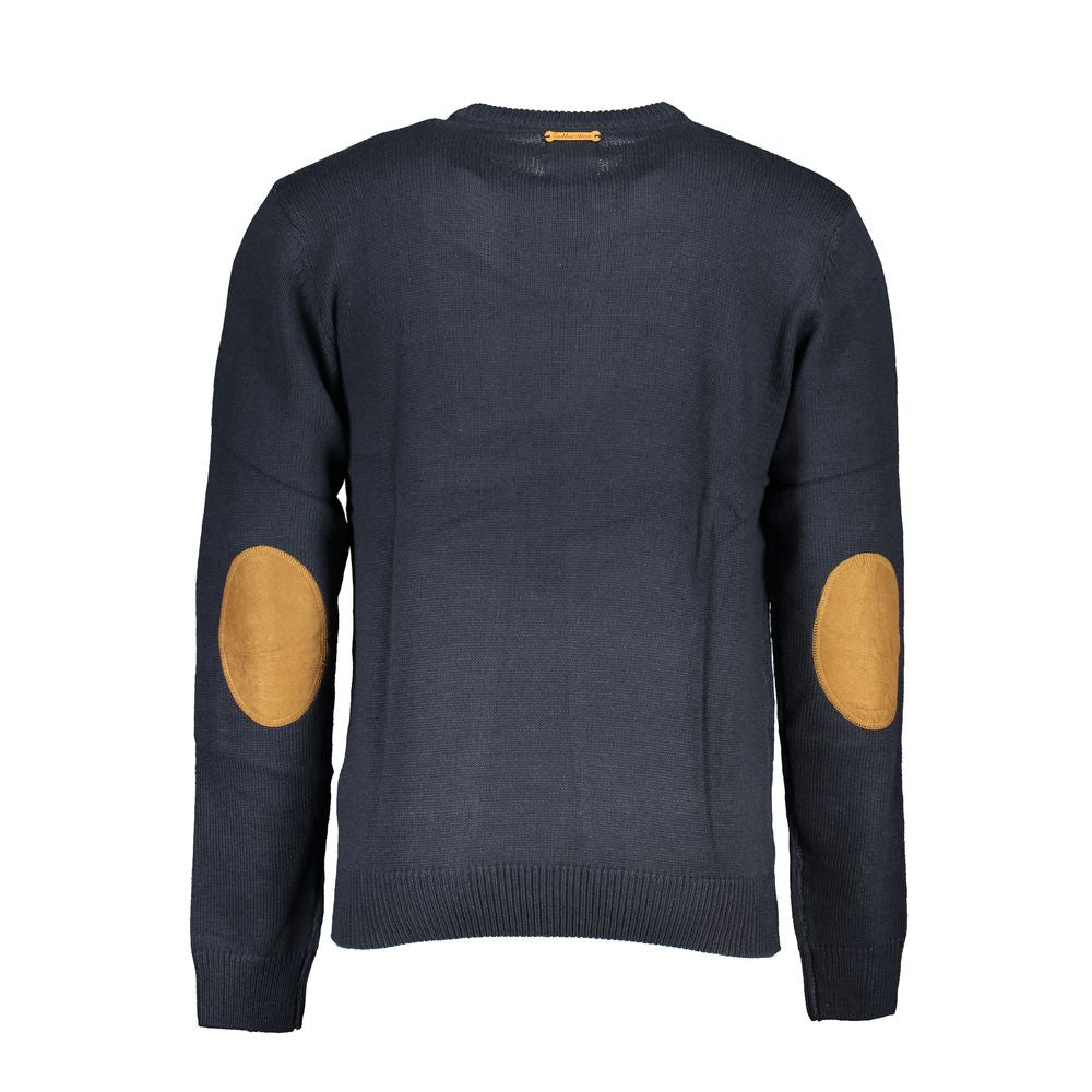 Sweatshirt by Gianmarco Venturi for men in cotton blue showcases a slouchy chic silhouette, artfully detailed with a slouchy chic and for a slouchy chic finish.
