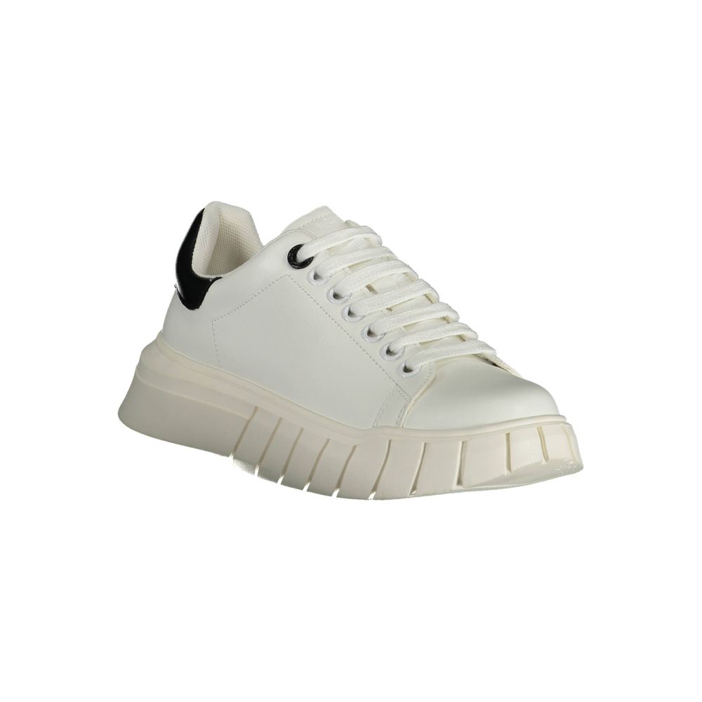 Sneakers by Gaelle Paris for women in polyester white presents a sumptuous silhouette from the Women's Chunky Polyester Sneakers collection, showcasing a sumptuous chunky style for an elevated aesthetic.