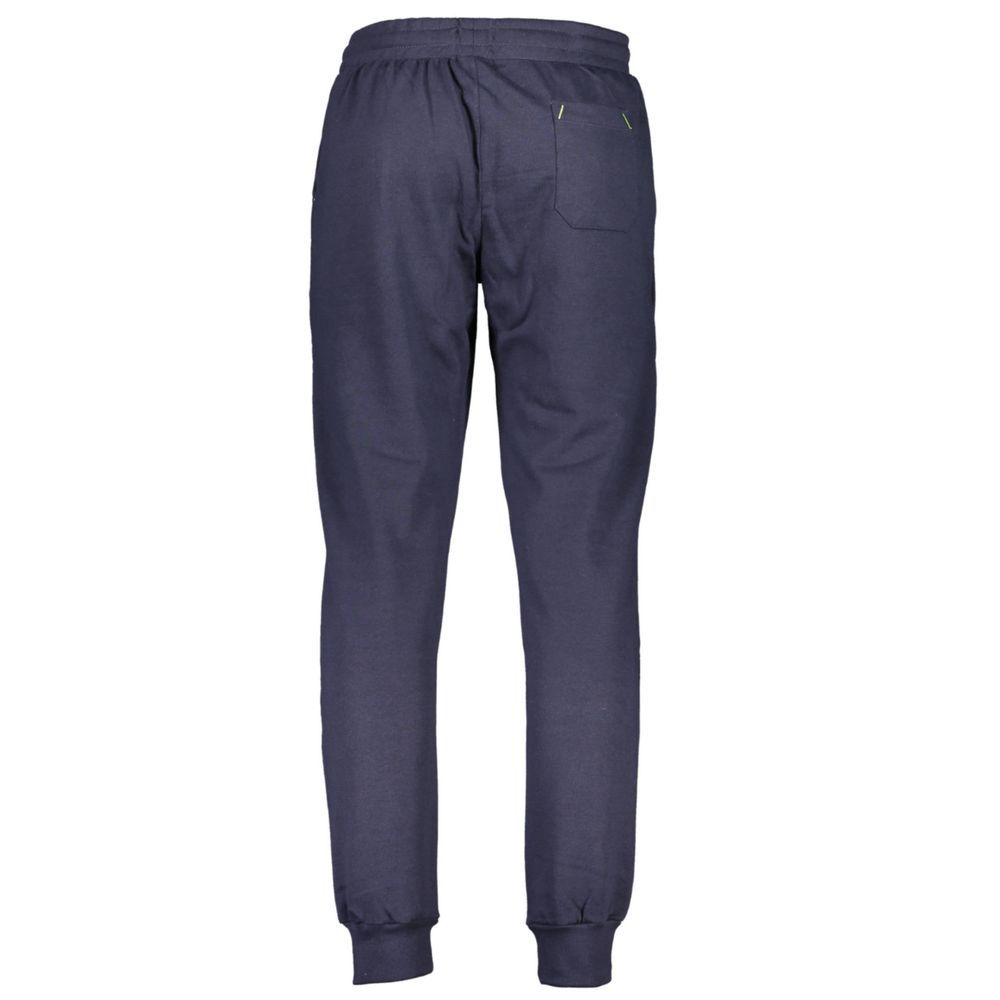 Joggers by Gianmarco Venturi for men in cotton blue features an sartorial and long with a cut for a sartorial finish.