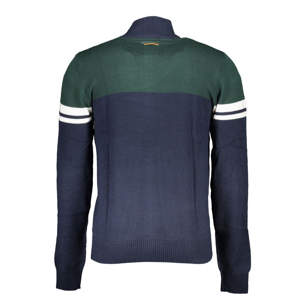 Cardigan by Gianmarco Venturi for men in cotton blue features an impeccable silhouette, showcasing a sophisticated and detail for a truly impeccable finish.