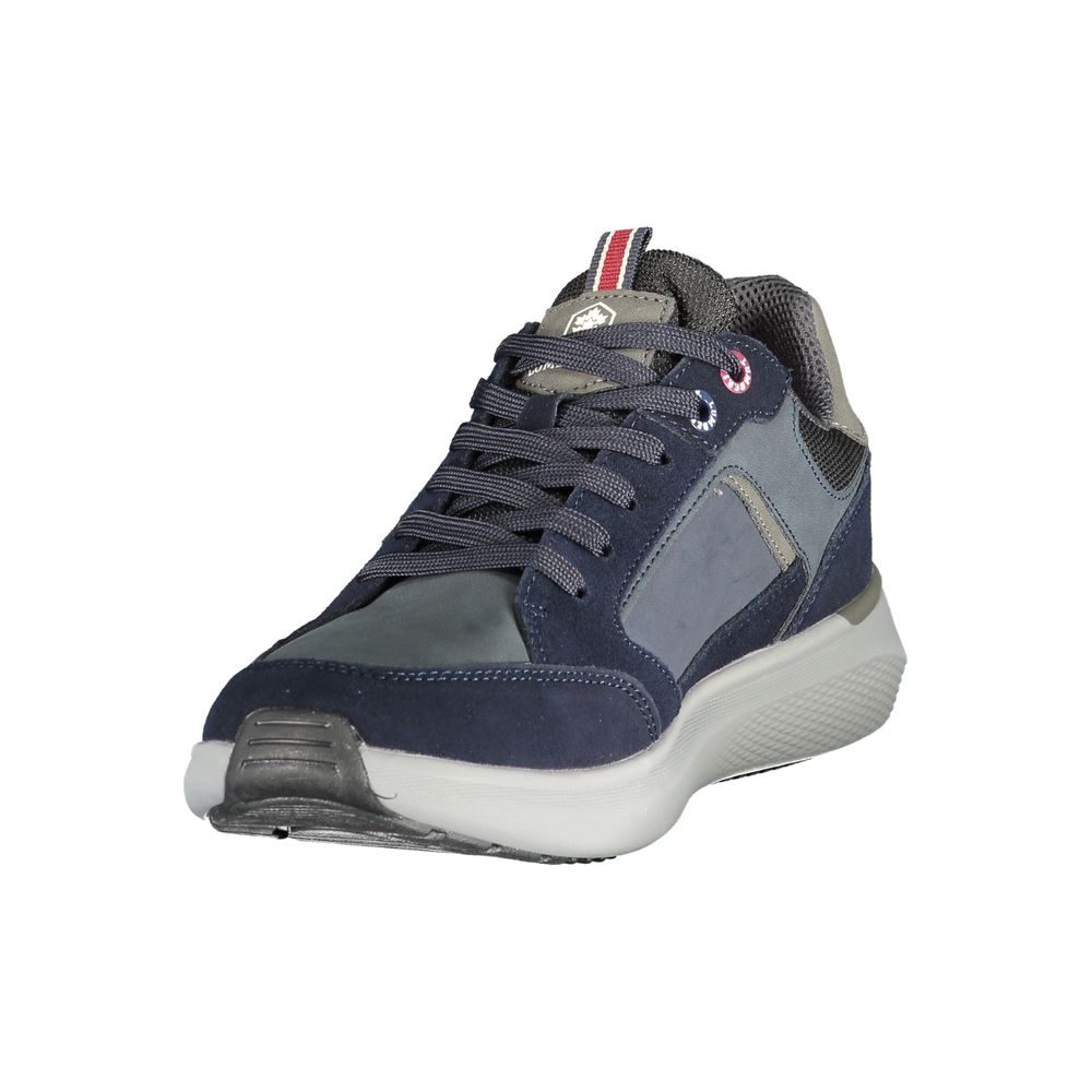 Athletic Sneakers by Lumberjack for men in polyester polyurethane leather blue, brown & signature features an architectural silhouette from the Heart Men's Athletic Polyester Polyurethane Leather Sneakers collection, showcasing a architectural athletic style for a architectural look.