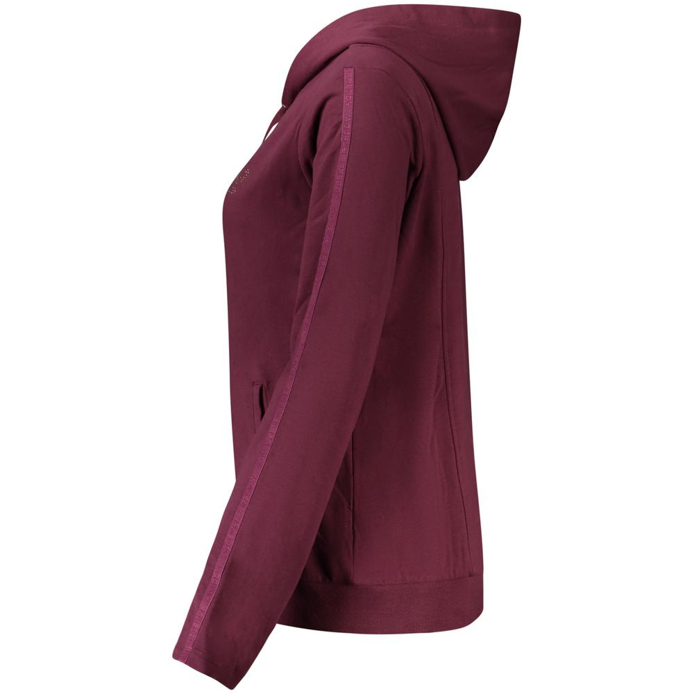 Hooded Sweatshirt Hoodie by Freddy for women in stretch cotton & rhinestone purple features an luminous silhouette, showcasing a sophisticated and for a truly luminous look.