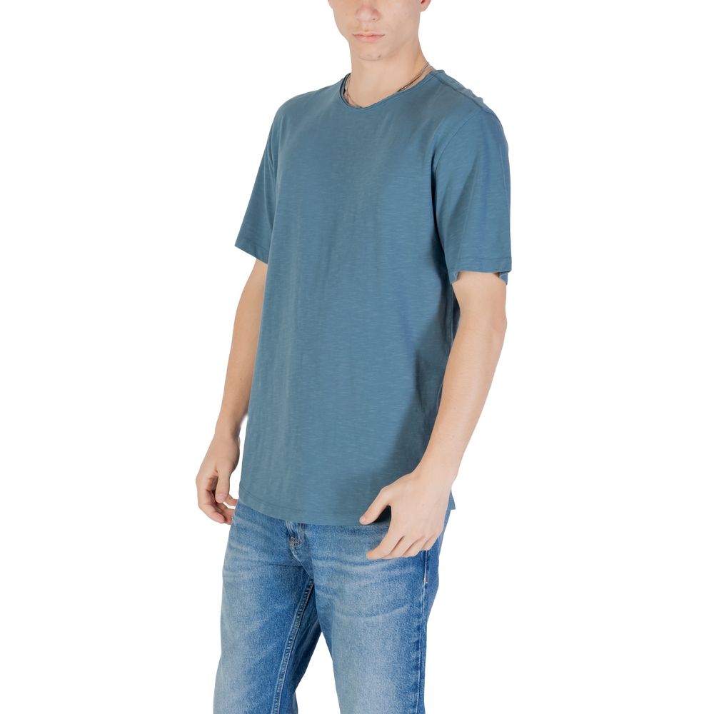 Jack Jones Men's Short-Sleeve Crew-Neck Organic Cotton T-Shirt - Blue