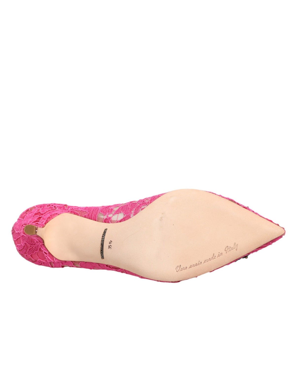Mid-Heel Stiletto Pumps Heels by Dolce & Gabbana for women in cotton silk viscose & goat leather pink, floral & signature features a effortlessly chic Devotion Heart Women's Cotton Silk Viscose & Goat Leather Mid-Heel Stiletto Pumps Heels design with a sophisticated stiletto mid-heel and elegant pointed toe style.